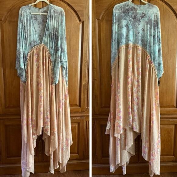 Free People Know Me maxi top blouse duster dress cover up long length M medium - Picture 5 of 14